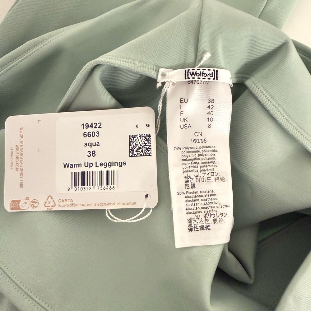 Wolford NWT Warm Up Legging - Aqua size EU 34 & 38 - Picture 7 of 7